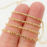 Gold Round Figaro Link Chain